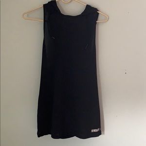 Gymshark hooded black tank top S